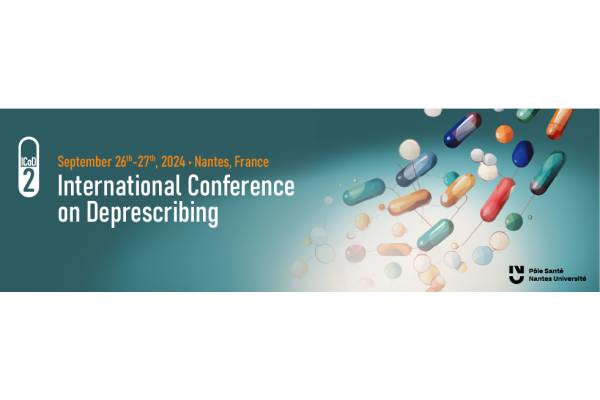 La 2ème conférence internationale sur la déprescription (ICOD2) aura lieu à Nantes les 26 et 27 septembre 2024.